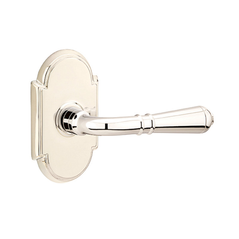 Levier de porte avec rosette Turino Passage, Gauche, Nickel lumineux