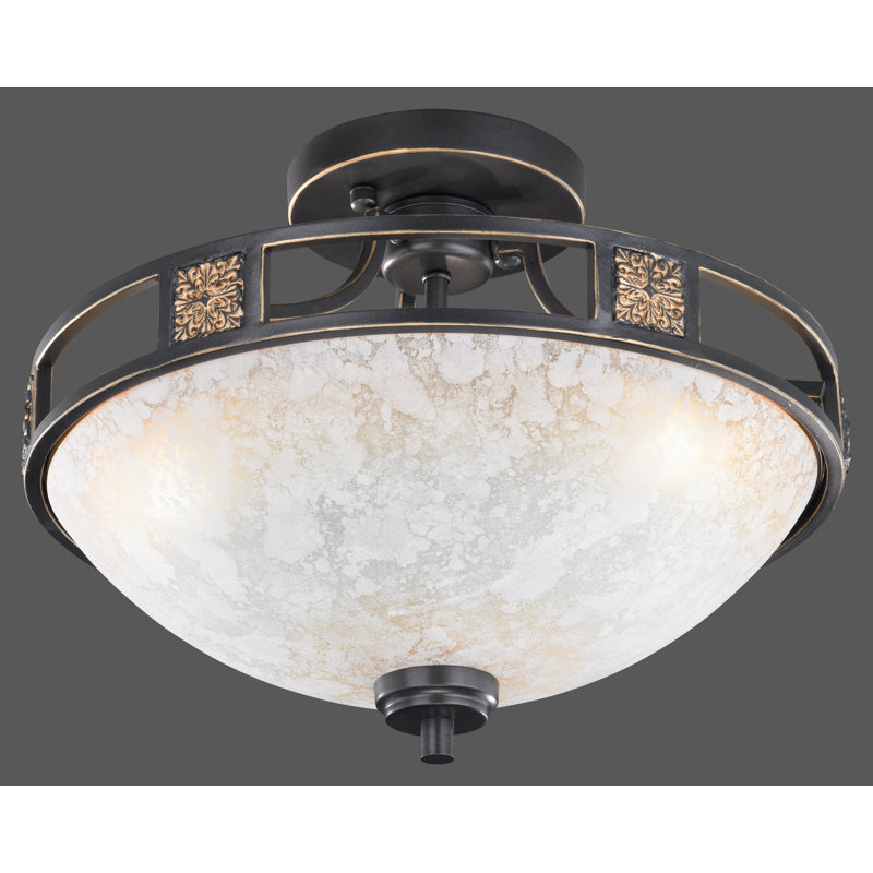 Mcmurray Glass Semi Flush Mount