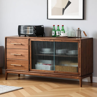 Solid wood retro simple sideboard