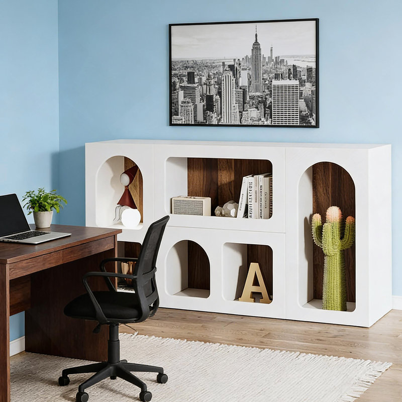 Console chic en bois avec rangement spacieux, canapé moderne pour un décor et une organisation élégants