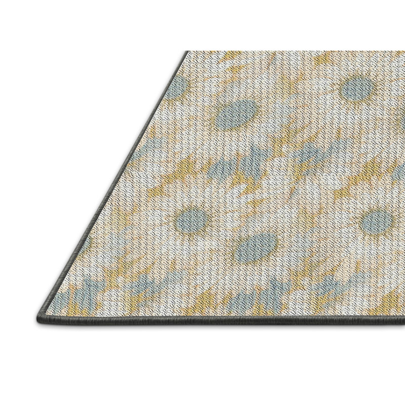 Tapis ivoire à motif floral, Rectangle 5 pi x 7 pi