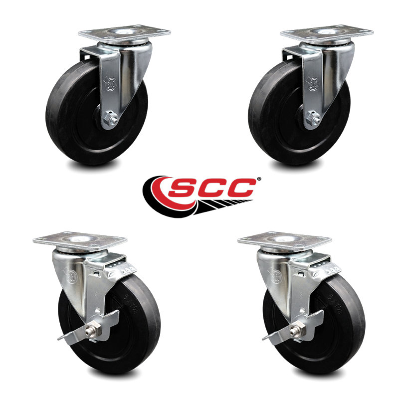 4-Piece Soft Rubber Caster Set