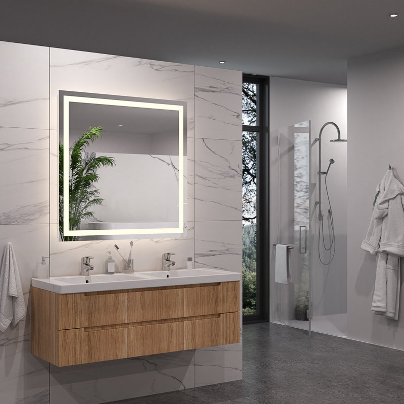 Miroir de salle de bain rectangulaire, 36 po x 36 po