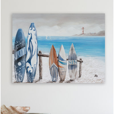 " On The Beach " Painting Print