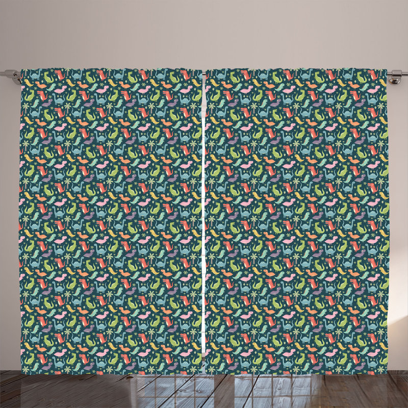 Rustic Curtain, Colourful Jungle, Multi-coloured