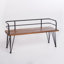 Banc en bois industriel et métal Zion