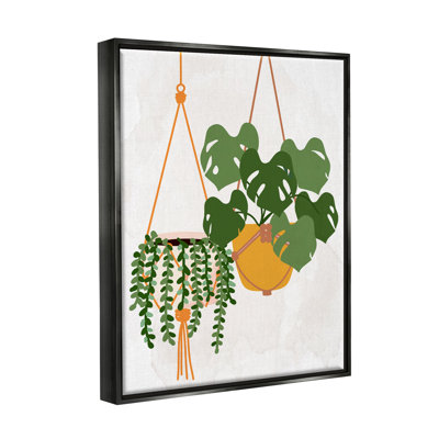«Casual Casual Hanging House Plants Botanical Monstera Leaves», art mural sur toile par Kim Allen