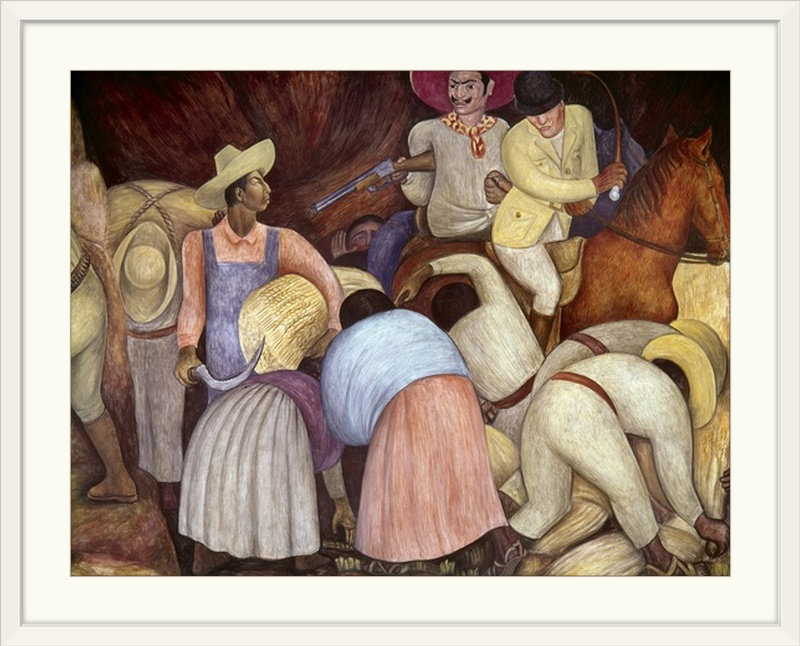 « rivera : murale, 1920 » par l’impression de peinture Diego Rivera, Cadre blanc, H 20 po x l 24 po x P 1 po