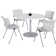 Mode Round Breakroom Table Set With 4 Kool Stacking Chairs