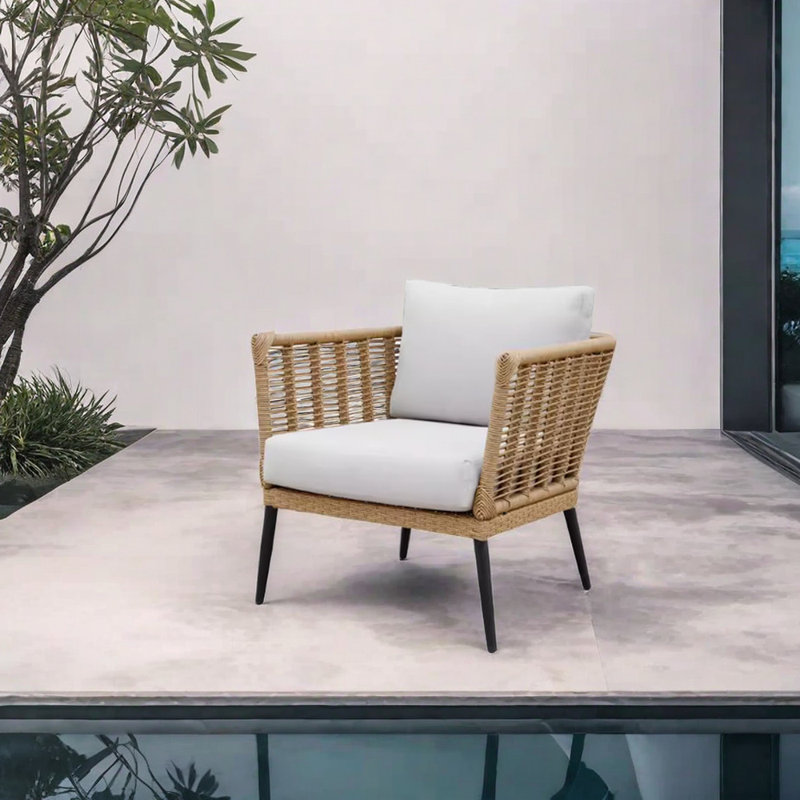 Mikeil Outdoor Lounge Chair, Brown