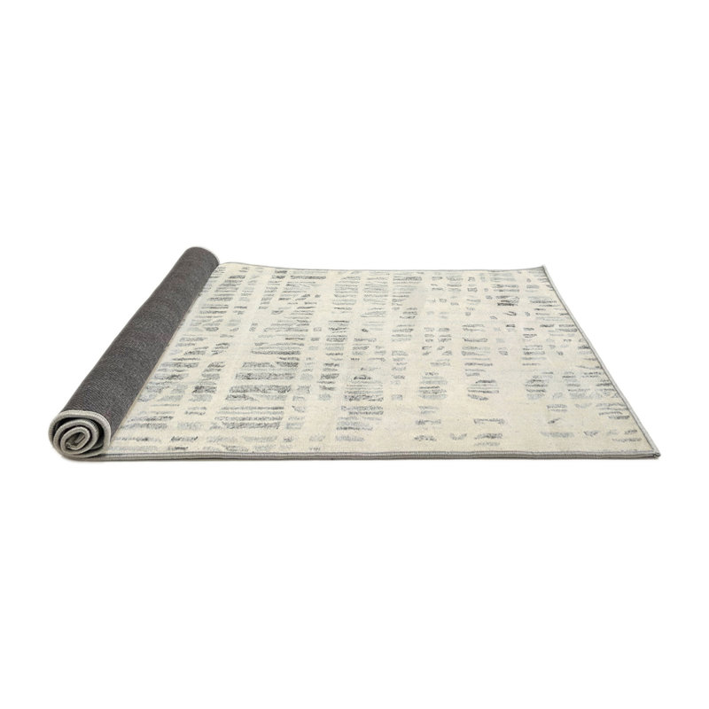 Tapis abstrait beige, Rond 7 pi