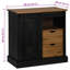 Sideboard HALDEN With Sliding Door 80X40x80 Cm Solid Wood-1043536392