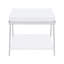 Table de bout rectangulaire blanche
