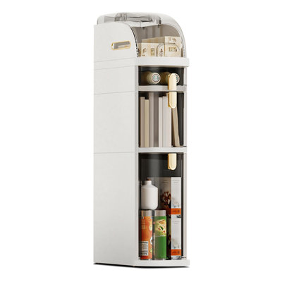 Armoire de rangement mince pour salle de bain avec tiroirs et boîte à mouchoirs