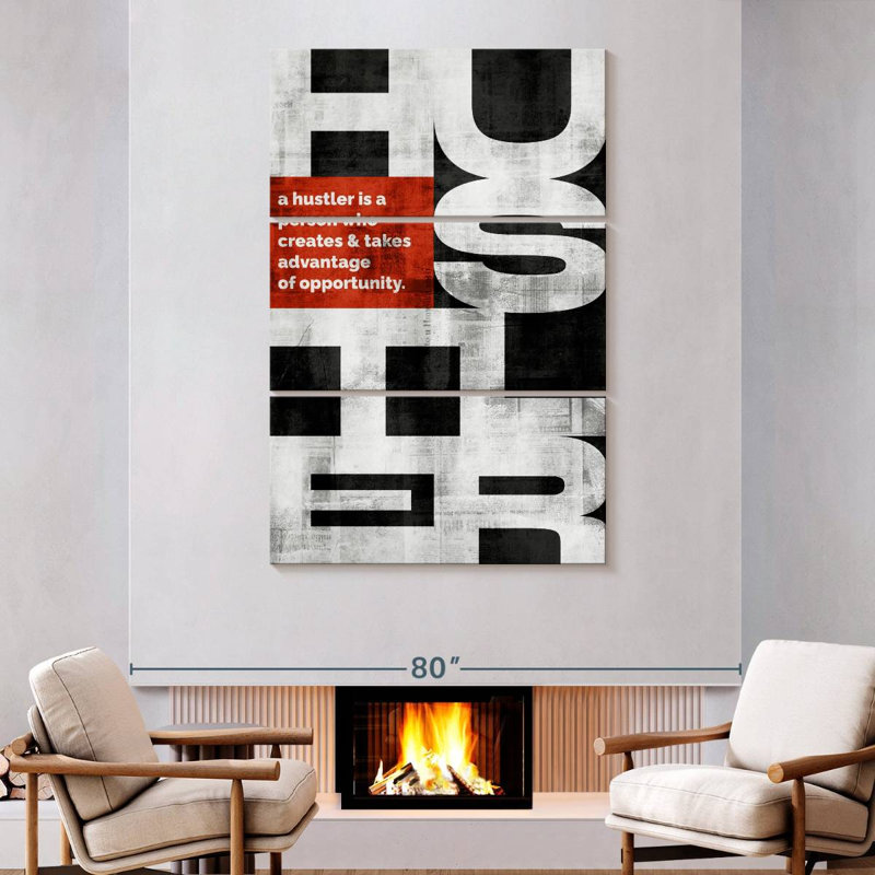 Tergel What Is A Hustler, 74" H x 48" W