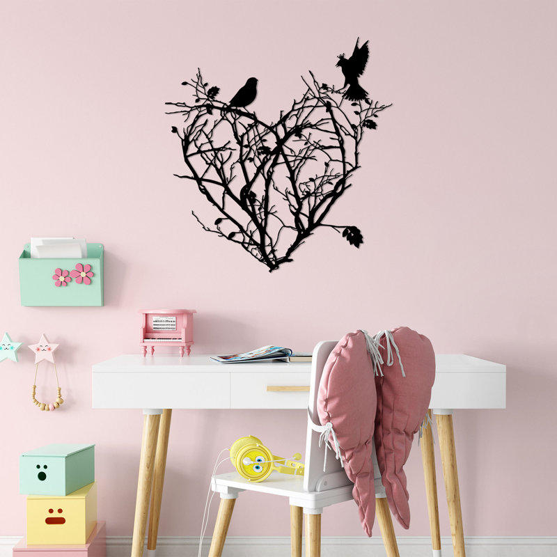 Stylish Black Decorative Metal Wall Accessory, 26.4 x 27.6 inches | 100% Metal, Thickness: 0.06 inches | Lightweight at 1.4 lbs, Easy Wall-Mount Design | Perfect for Modern Home Decor & Stylish Interiors