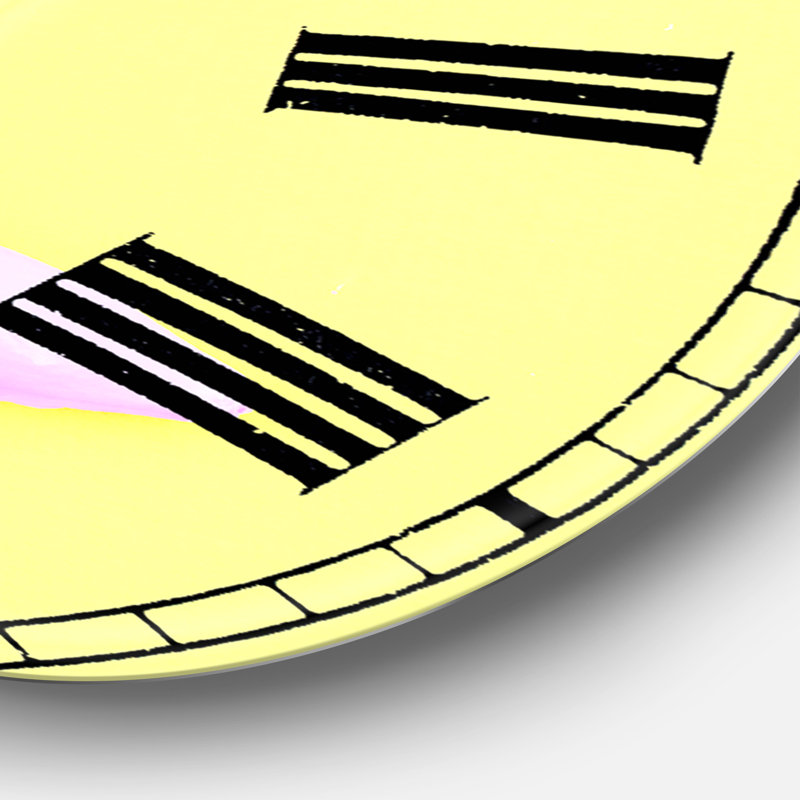 Grande horloge murale rose, Grand