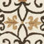 Tapis ivoire / brun foncé en laine crocheté à la main Helena-74844223