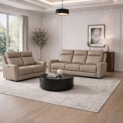 5 Seater Reclining Leather Sofa