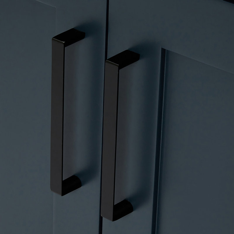 42" Single Bathroom Vanity Base only, Midnight Blue, Matte Black