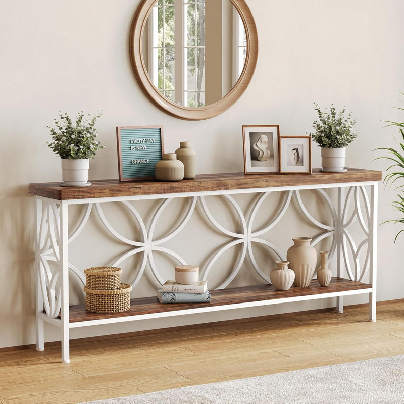 Large Back Table Latitude Run® Industrial Sofa Back Table | Wayfair