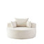Coussin moelleux en chenille de 55 pouces (140 cm), installation facile, pour salon, garnissage en mousse, chenille simple, aucun assemblage requis, design confortable.