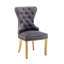 Chaise de salle à manger en velours avec pieds en bois d'hévéa Gislene-1006113026-941282243