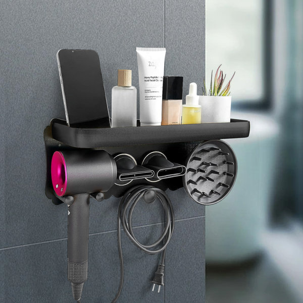 Hair Dryer Holder Wall-Mounted Dryer Cradle Hairdryer Support