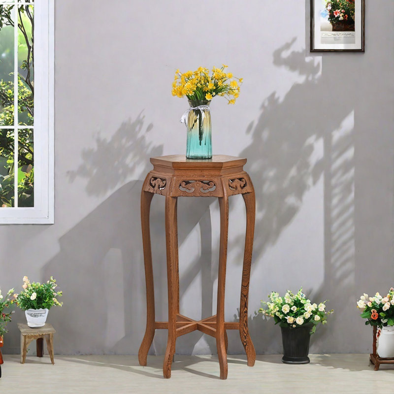 Rangement domestique hexagonal en bois massif