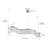 1-White gold acrylic dimmable LED pendant light