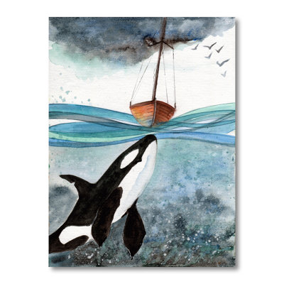 Orque dans la mer bleue - Peinture sur toile
