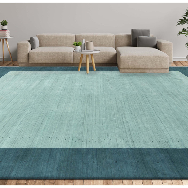 Wool Area Rug in Aqua