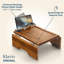 Plateau de table à accoudoirs avec support pour téléphone et tablette - Acacia | Plateau à accoudoirs de qualité supérieure
