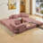 Modular Corduroy 3-Seat Sofa L Shaped Couch With Foldable Doublelayered Seat Cushion For Apartment-Compression Sofa In Box-1923981710