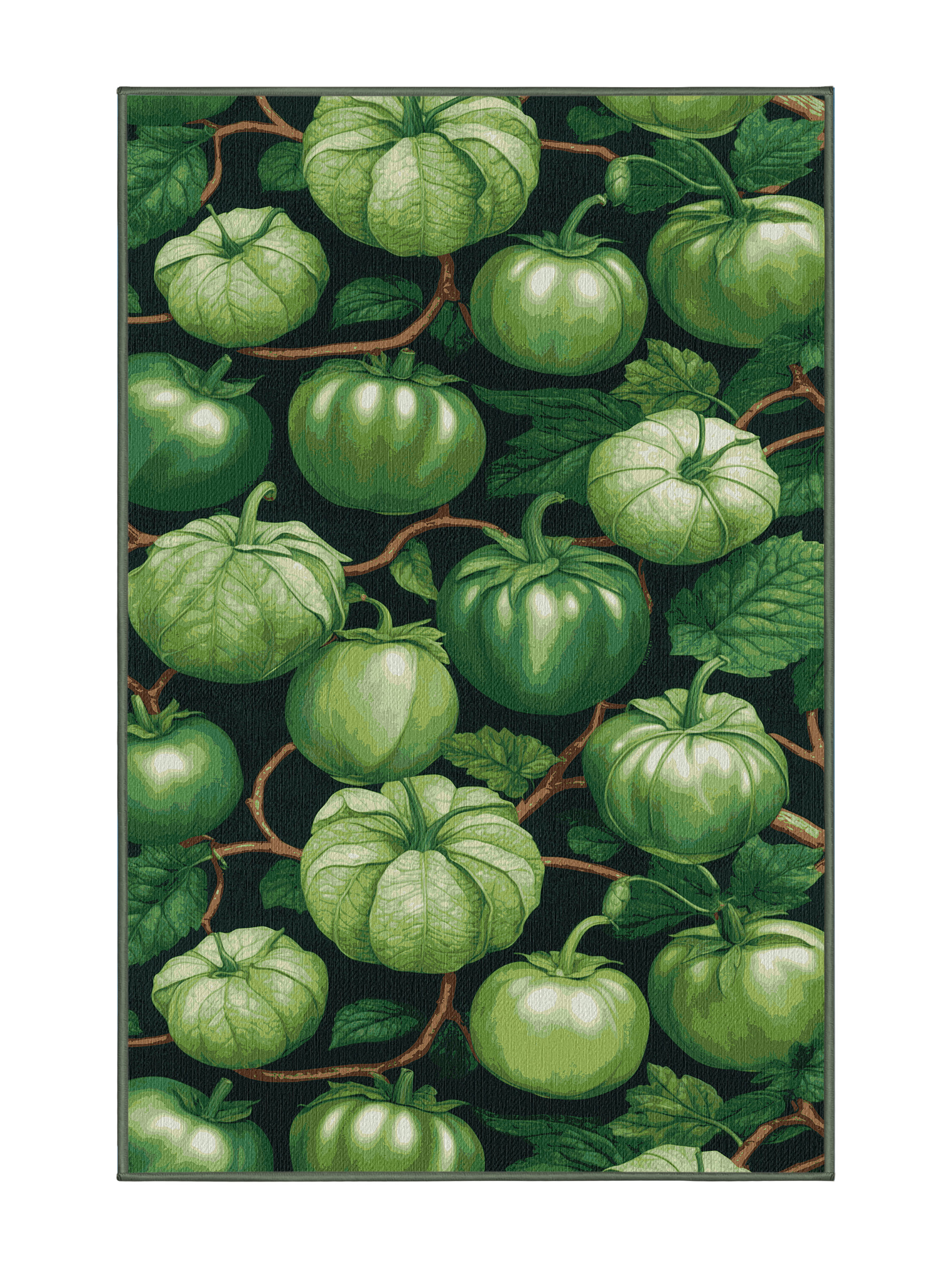 Tomatillo Rugs One Allium Way® Washable Tomatillo Vegetables Area Rug | Wayfair