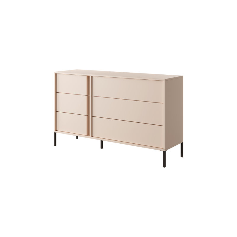 Adwik 137cm W 6 - Drawer Chest of Drawers