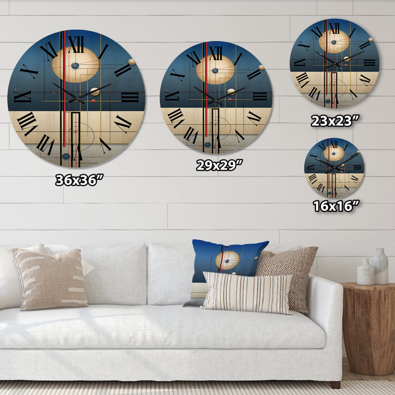 Horloge murale moderne surdimensionnée en bois, Moyenne