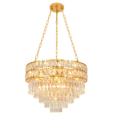 Imma Crystal Empire Chandelier with Crystal Accents