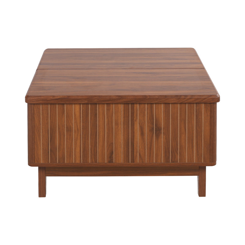 Walnut Lift-Top Coffee Table with Hidden Storage