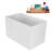 47" Streamline Soaking Acrylic Freestanding Bathtub, Bamboo Tray, Drain-103682603