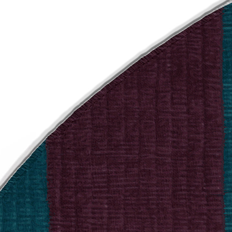 Tapis d'intérieur et d'extérieur à carreaux rouge, Rond 5 pi