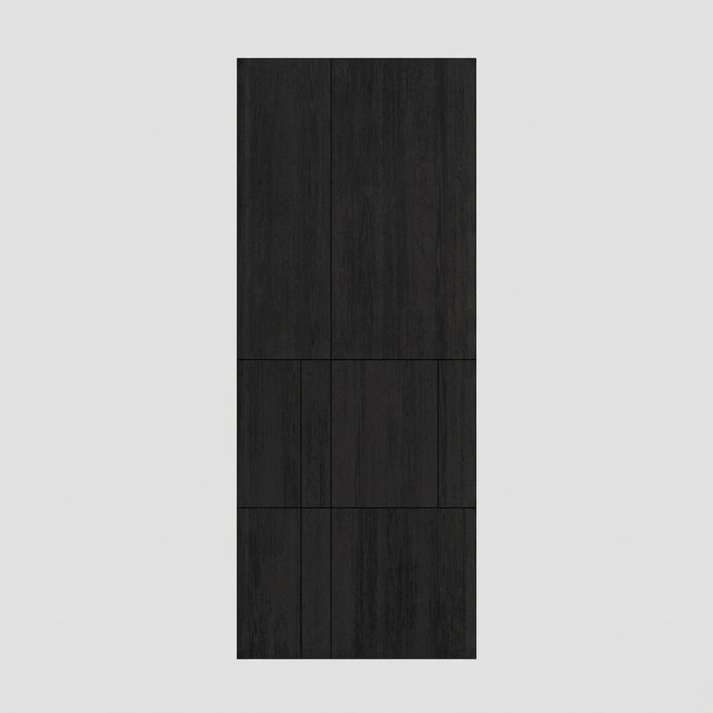 Porte à panneau encastré 96 po Paneo Slab Only Acajou - Contemporain, moderne, brut, 30" x 96" [30" Door]