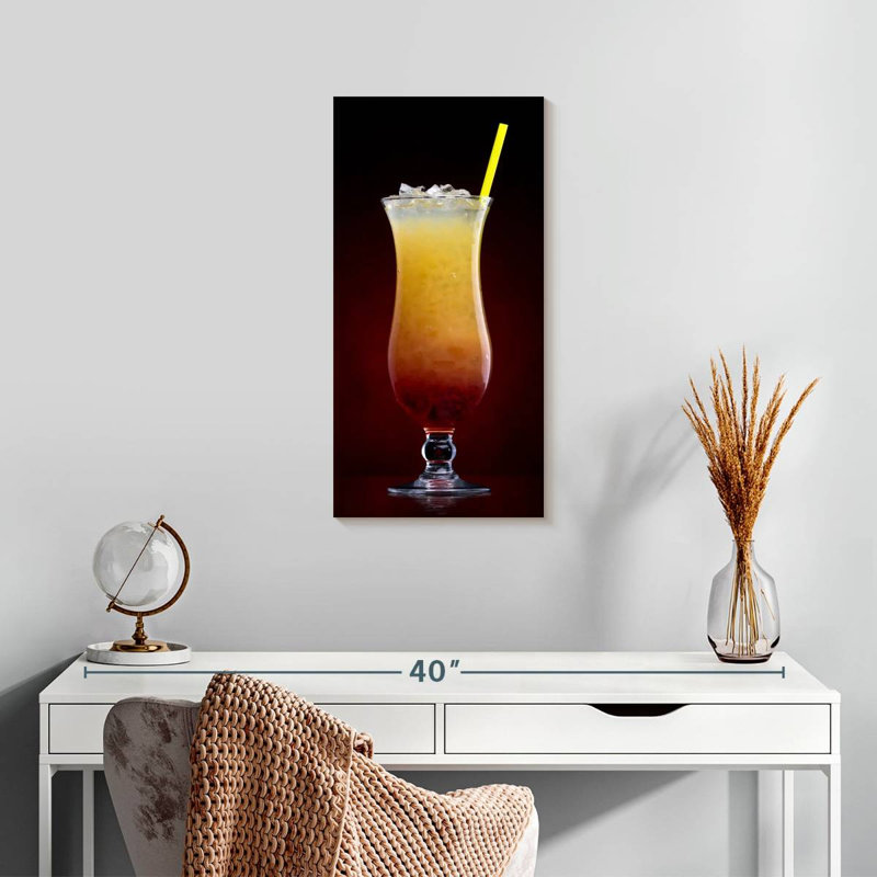 Téquila Sunrise Cocktail, H 24 po x l 12 po