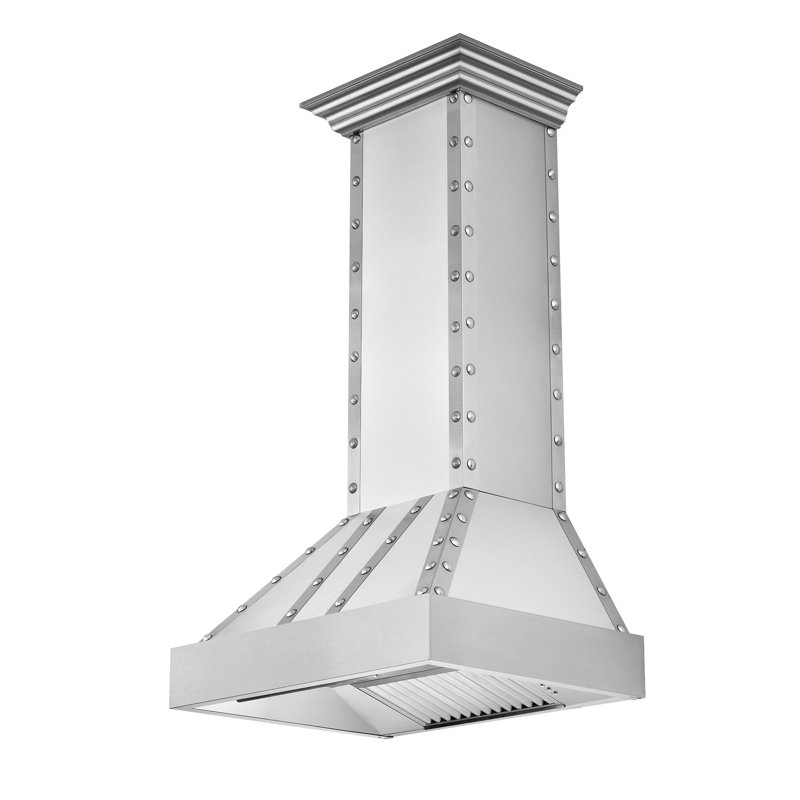 36" DuraSnow® 700 CFM Ducted Wall Mount Range Hood, Satin Stainless Steel