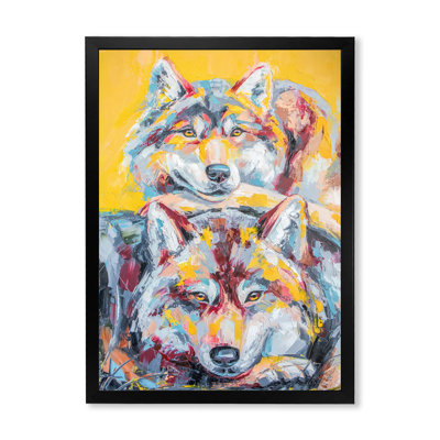 Colorful Wolf Wildlife Emotion V - Painting