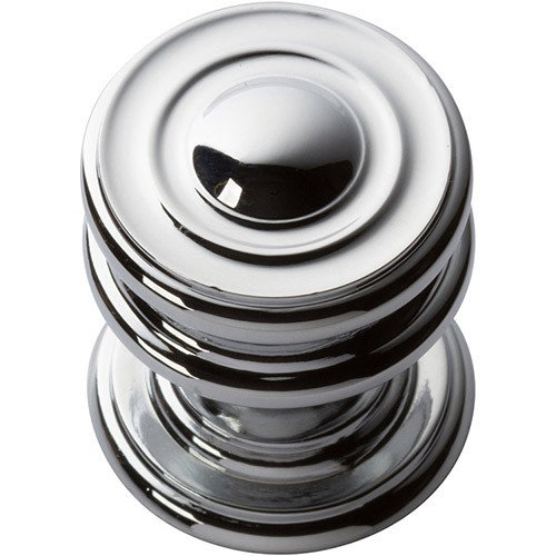 Campaign 1 1/4" Diameter Round Knob, Polished Chrome