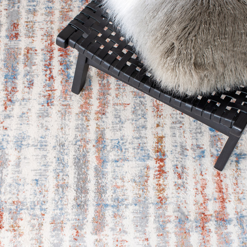 Amelia Cotton Abstract Rug, Rectangle 4'5" x 6'5"