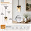 Luminaires suspendus en verre 1 lumière 5,1 "pour évier-121632945-132142427