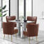 Chaise d'appoint d'appoint avec pieds dorés-1615941530