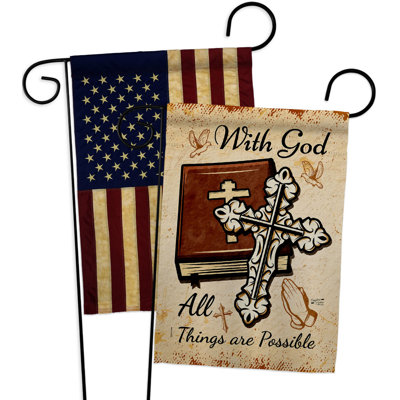 Double Sided 18.5'' H x 13'' W Polyester Garden Flag
